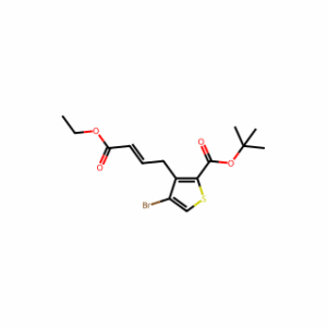 tert-Butyl (E)-4-bromo-3-(4-ethoxy-4-oxobut-2-en-1-yl)thiophene-2-carboxylate