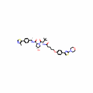 (2S,4R)-1-[(2S)-3,3-dimethyl-2-(5-{4-[2-(morpholin-4-yl)-1,3-thiazol-4-yl]phenoxy}pentanamido)butanoyl]-4-hydroxy-N-[(1S)-1-[4-(4-methyl-1,3-thiazol-5-yl)phenyl]ethyl]pyrrolidine-2-carboxamide