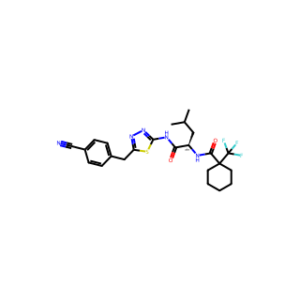 (R)-N-(1-((5-(4-Cyanobenzyl)-1,3,4-thiadiazol-2-yl)amino)-4-methyl-1-oxopentan-2-yl)-1-(trifluoromethyl)cyclohexane-1-carboxamide