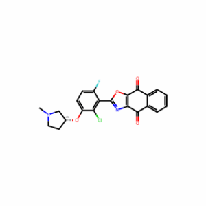 (R)-2-(2-Chloro-6-fluoro-3-((1-methylpyrrolidin-3-yl)oxy)phenyl)naphtho[2,3-d]oxazole-4,9-dione