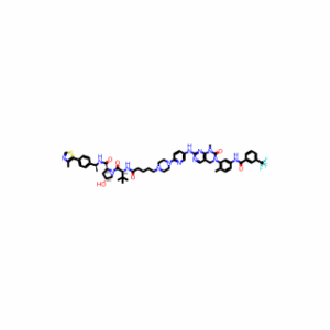 (2S,4R)-1-[(2S)-3,3-dimethyl-2-[5-(4-{5-[(8-methyl-6-{2-methyl-5-[3-(trifluoromethyl)benzamido]phenyl}-7-oxo-5H,6H,7H,8H-pyrimido[4,5-d][1,3]diazin-2-yl)amino]pyridin-2-yl}piperazin-1-yl)pentanamido]butanoyl]-4-hydroxy-N-[(1S)-1-[4-(4-methyl-1,3-thiazol-5