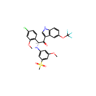 (+)-2-(4-Chloro-2-methoxyphenyl)-2-((3-methoxy-5-(methylsulfonyl)phenyl)amino)-1-(5-(trifluoromethoxy)-1H-indol-3-yl)ethan-1-one