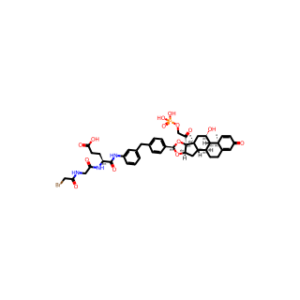 (S)-4-(2-(2-Bromoacetamido)acetamido)-5-((3-(4-((6aR,6bS,7S,8aS,8bS,10R,11aR,12aS,12bS)-7-hydroxy-6a,8a-dimethyl-4-oxo-8b-(2-(phosphonooxy)acetyl)-2,4,6a,6b,7,8,8a,8b,11a,12,12a,12b-dodecahydro-1H-naphtho[2′,1′:4,5]indeno[1,2-d][1,3]dioxol-10-yl)benzyl)ph