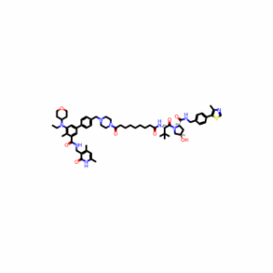 (2S,4R)-1-[(2S)-2-(9-{4-[(3′-{[(4,6-dimethyl-2-oxo-1,2-dihydropyridin-3-yl)methyl]carbamoyl}-5′-[ethyl(oxan-4-yl)amino]-4′-methyl-[1,1′-biphenyl]-4-yl)methyl]piperazin-1-yl}-9-oxononanamido)-3,3-dimethylbutanoyl]-4-hydroxy-N-{[4-(4-methyl-1,3-thiazol-5-yl