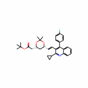tert-Butyl 2-((4R,6S)-6-((Z)-2-(2-cyclopropyl-4-(4-fluorophenyl)quinolin-3-yl)vinyl)-2,2-dimethyl-1,3-dioxan-4-yl)acetate