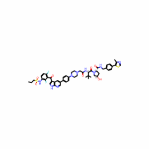 (2S,4R)-1-[(2S)-2-{2-[4-(4-{3-[2,6-difluoro-3-(propane-1-sulfonamido)benzoyl]-1H-pyrrolo[2,3-b]pyridin-5-yl}phenyl)piperazin-1-yl]acetamido}-3,3-dimethylbutanoyl]-4-hydroxy-N-{[4-(4-methyl-1,3-thiazol-5-yl)phenyl]methyl}pyrrolidine-2-carboxamide