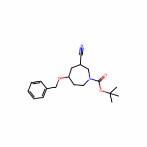 tert-butyl 5-benzyloxy-3-cyano-azepane-1-carboxylate