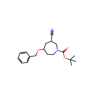tert-butyl 5-benzyloxy-3-cyano-azepane-1-carboxylate