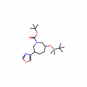 tert-butyl (3S)-3-[tert-butyl(dimethyl)silyl]oxy-6-oxazol-4-yl-azepane-1-carboxylate