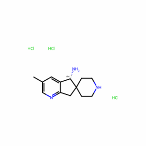 (5R)-3-methylspiro[5,7-dihydrocyclopenta[b]pyridine-6,4′-piperidine]-5-amine;trihydrochloride