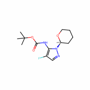tert-butyl N-(4-fluoro-2-tetrahydropyran-2-yl-pyrazol-3-yl)carbamate