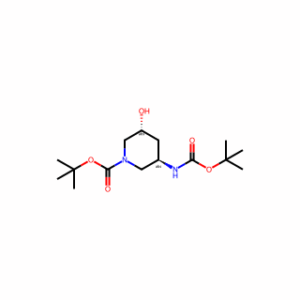 tert-butyl (3R,5R)-3-(tert-butoxycarbonylamino)-5-hydroxy-piperidine-1-carboxylate