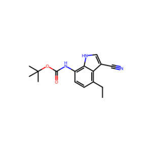 tert-butyl N-(3-cyano-4-ethyl-1H-indol-7-yl)carbamate