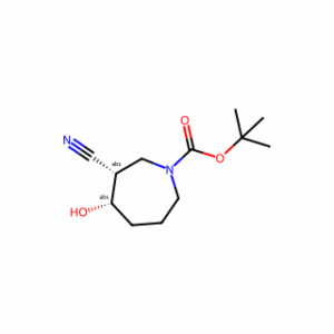tert-butyl (3S,4S)-3-cyano-4-hydroxy-azepane-1-carboxylate