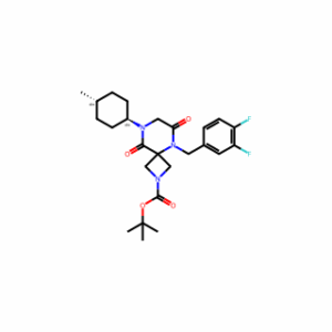 tert-butyl 5-(3,4-difluorobenzyl)-8-((1r,4r)-4-methylcyclohexyl)-6,9-dioxo-2,5,8-triazaspiro[3.5] nonane-2-carboxylate