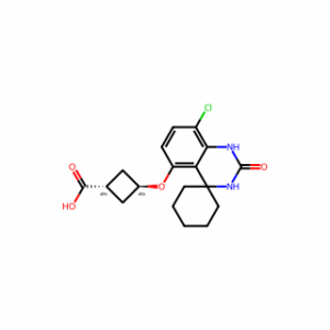 trans-3-((8′-Chloro-2′-oxo-2′,3′-dihydro-1′H-spiro[cyclohexane-1,4′-quinazolin]-5′-yl)oxy)cyclobutane-1-carboxylic acid