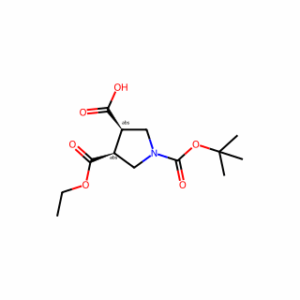 (3R,4S)-1-(TERT-BUTOXYCARBONYL)-4-(ETHOXYCARBONYL)PYRROLIDINE-3-CARBOXYLIC ACID