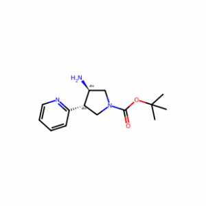 trans-tert-butyl 3-amino-4-(pyridin-2-yl)pyrrolidine-1-carboxylate