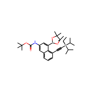tert-Butyl (4-(4,4,5,5-tetramethyl-1,3,2-dioxaborolan-2-yl)-5-((triisopropylsilyl)ethynyl)naphthalen-2-yl)carbamate
