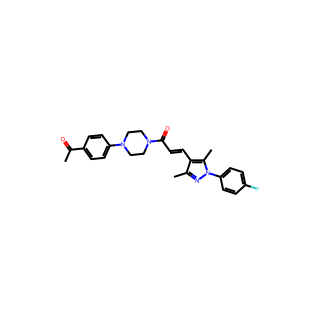 (E)-1-(4-(4-Acetylphenyl)piperazin-1-yl)-3-(1-(4-fluorophenyl)-3,5-dimethyl-1H-pyrazol-4-yl)prop-2-en-1-one