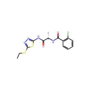 (S)-2-Chloro-N-(1-((5-(ethylthio)-1,3,4-thiadiazol-2-yl)amino)-1-oxopropan-2-yl)benzamide
