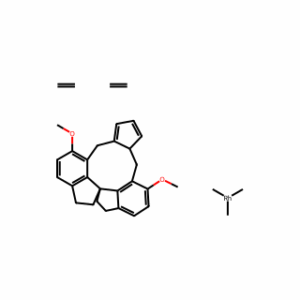 (Diethylene)(13bS)-7,13-Dimethoxy-1,2,3,4,10,12-hexahydro-8H-cyclopenta[5,6]cyclonona[1,2,3-cd:1,9,8-c′d′]diindene Rhodium(I)