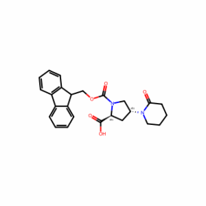 (2S,4R)-1-(((9H-Fluoren-9-yl)methoxy)carbonyl)-4-(2-oxopiperidin-1-yl)pyrrolidine-2-carboxylic acid