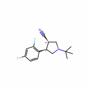 (3R,4R)-1-(tert-butyl)-4-(2,4-difluorophenyl)pyrrolidine-3-carbonitrile