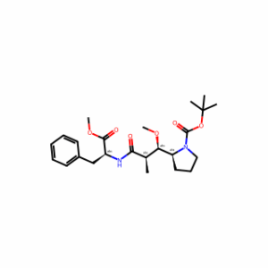 tert-Butyl (S)-2-((1R,2R)-1-methoxy-3-(((S)-1-methoxy-1-oxo-3-phenylpropan-2-yl)amino)-2-methyl-3-oxopropyl)pyrrolidine-1-carboxylate