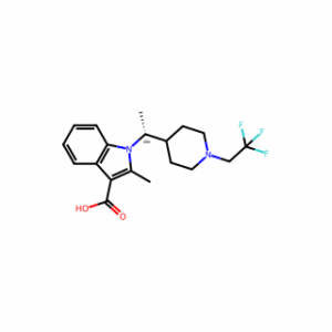 (R)-2-Methyl-1-(1-(1-(2,2,2-trifluoroethyl)piperidin-4-yl)ethyl)-1H-indole-3-carboxylic acid