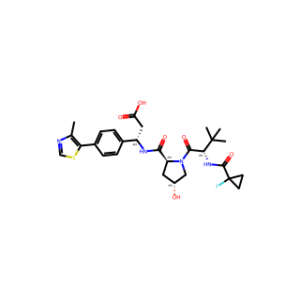 (S)-3-((2S,4R)-1-((S)-2-(1-Fluorocyclopropane-1-carboxamido)-3,3-dimethylbutanoyl)-4-hydroxypyrrolidine-2-carboxamido)-3-(4-(4-methylthiazol-5-yl)phenyl)propanoic acid