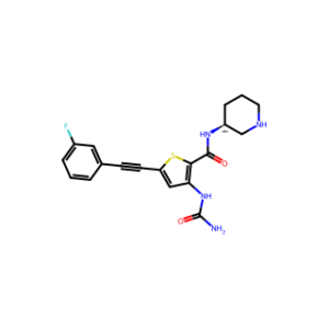(S)-5-((3-Fluorophenyl)ethynyl)-N-(piperidin-3-yl)-3-ureidothiophene-2-carboxamide