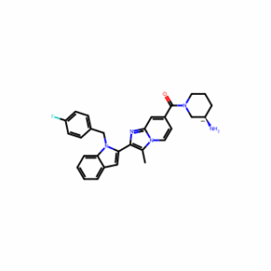 (R)-(3-Aminopiperidin-1-yl)(2-(1-(4-fluorobenzyl)-1H-indol-2-yl)-3-methylimidazo[1,2-a]pyridin-7-yl)methanone