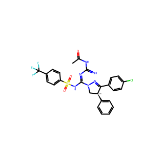 (S)-N-(N-((3-(4-Chlorophenyl)-4-phenyl-4,5-dihydro-1H-pyrazol-1-yl)((4-(trifluoromethyl)phenyl)sulfonamido)methylene)carbamimidoyl)acetamide