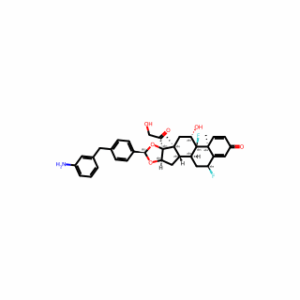 (2S,6aS,6bR,7S,8aS,8bS,10R,11aR,12aS,12bS)-10-(4-(3-Aminobenzyl)phenyl)-2,6b-difluoro-7-hydroxy-8b-(2-hydroxyacetyl)-6a,8a-dimethyl-1,2,6a,6b,7,8,8a,8b,11a,12,12a,12b-dodecahydro-4H-naphtho[2′,1′:4,5]indeno[1,2-d][1,3]dioxol-4-one