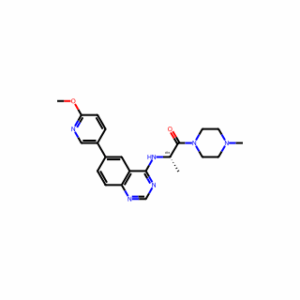 (2S)-2-[[6-(6-Methoxy-3-pyridinyl)-4-quinazolinyl]amino]-1-(4-methyl-1-piperazinyl)-1-propanone