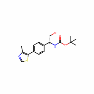 tert-butyl (R)-(2-hydroxy-1-(4-(4-methylthiazol-5-yl)phenyl)ethyl)carbamate