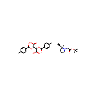 tert-Butyl (R)-2-(2-ethynyl-2-methylpyrrolidin-1-yl)acetate (2R,3R)-2,3-bis((4-methylbenzoyl)oxy)succinate