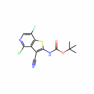 tert-Butyl (4-chloro-3-cyano-7-fluorothieno[3,2-c]pyridin-2-yl)carbamate
