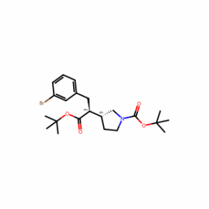 tert-Butyl (R)-3-((S)-3-(3-bromophenyl)-1-(tert-butoxy)-1-oxopropan-2-yl)pyrrolidine-1-carboxylate