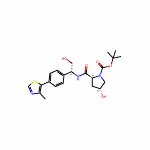 tert-butyl (2S,4R)-4-hydroxy-2-(((R)-2-hydroxy-1-(4-(4-methylthiazol-5-yl)phenyl)ethyl)carbamoyl)pyrrolidine-1-carboxylate