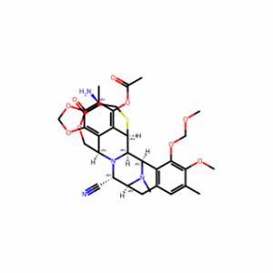 (6R,6aR,7R,13S,14R,16R,20R)-5-(Acetyloxy)-20-amino-6,6a,7,13,14,16-hexahydro-9-methoxy-8-(methoxymethoxy)-4,10,23-trimethyl-19-oxo-6,16-(epithiopropanoxymethano)-7,13-imino-12H-1,3-dioxolo[7,8]isoquino[3,2-b][3]benzazocine-14-carbonitrile