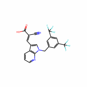 (2E)-3-[1-[[3,5-Bis(trifluoromethyl)phenyl]methyl]-1H-pyrrolo[2,3-b]pyridin-3-yl]-2-cyano-2-propenoic acid