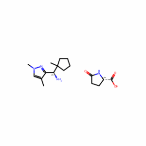 (R)-(1,4-Dimethyl-1H-pyrazol-3-yl)(1-methylcyclopentyl)methanamine (S)-5-oxopyrrolidine-2-carboxylate