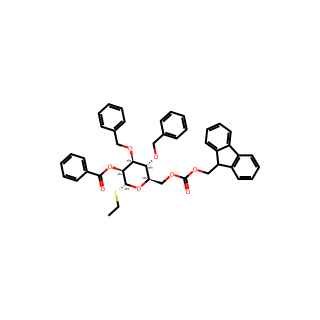 (2R,3S,4S,5R,6R)-6-(((((9H-Fluoren-9-yl)methoxy)carbonyl)oxy)methyl)-4,5-bis(benzyloxy)-2-(ethylthio)tetrahydro-2H-pyran-3-yl benzoate