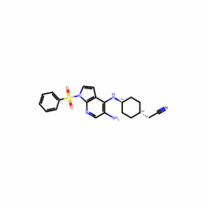 trans-4-[[5-Amino-1-(phenylsulfonyl)-1H-pyrrolo[2,3-b]pyridin-4-yl]amino]cyclohexaneacetonitrile