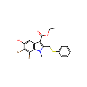 Ethyl 6,7-dibromo-5-hydroxy-1-methyl-2-[(phenylthio)methyl]-1H-indole-3-carboxylate