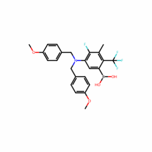 (5-(Bis(4-methoxybenzyl)amino]-4-fluoro-3-methyl-2-(trifluoromethyl)phenyl)boronic acid