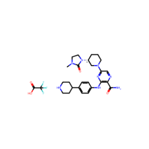 (R)-5-(3-(3-methyl-2-oxoimidazolidin-1-yl)piperidin-1-yl)-3-((4-(piperidin-4-yl)phenyl)amino)pyrazine-2-carboxamide 2,2,2-trifluoroacetate