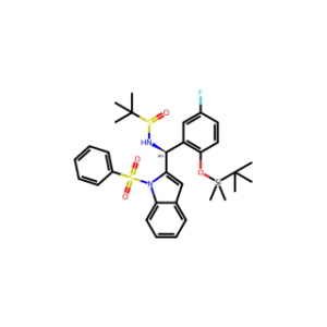 (S)-N-[(S)-[2-[(tert-Butyldimethylsilyl)oxy]-5-fluorophenyl][1-(phenylsulfonyl)-2-indolyl]methyl]-2-methylpropane-2-sulfinamide